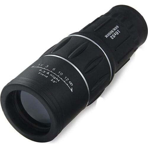 16X52 Dual Focus Monocular Telescope HD Scope Hunting Camera astronomical telescopes 16x Zoom Binoculars 66M/8000M Black New