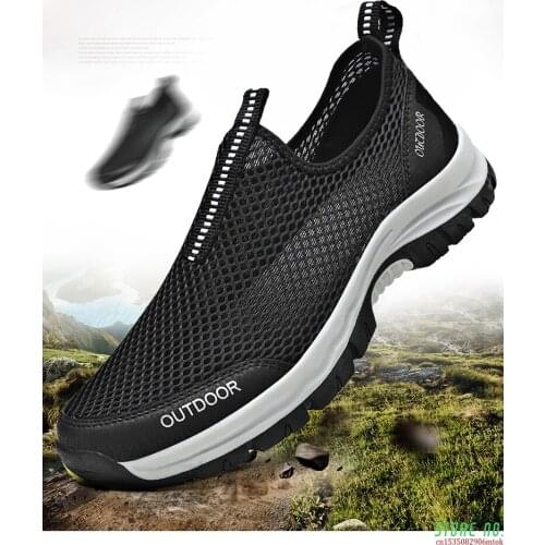 2021 Summer Mens Vulcanized Shoes Sports Shoes Mesh Outdoor Casual Shoes Breathable Non-slip Light Shoes Mens Loafers