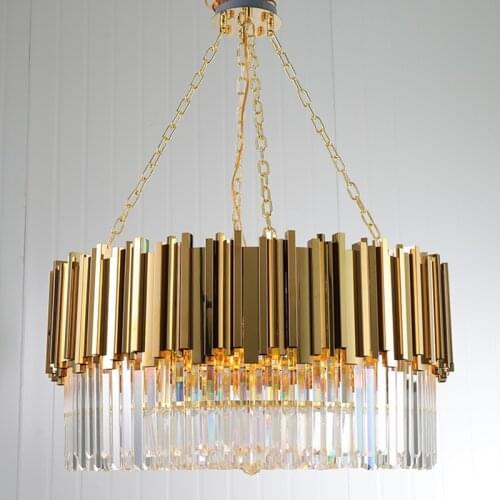 Jmmxiuz new luxury crystal chandelier lighting modern lamp for living room dinning room gold kristallen kroonluchter LED lights