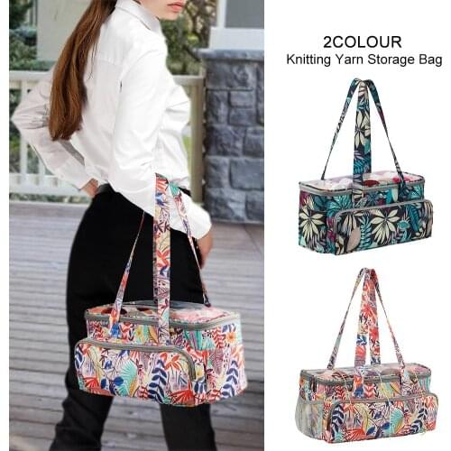 Knitting Bag Organizer Yarn Storage Bag Yarn Storage Case Portable Waterproof Knitting Bag Holders Wool Storage Or Shopping Bags