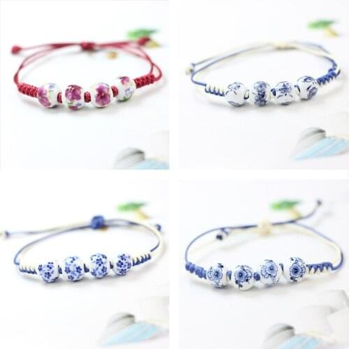 New Popular Ethnic Style Woven Ceramic Bracelet Women Men Woven Bracelet Jewelry Bracelet Gift Jewelry Accessory Wholesale