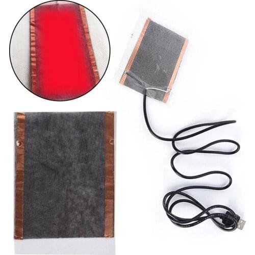 2pcs Portable Electric Heating Pad DIY USB Heating Heater Winter Warmer Plate for Mouse Pad Shoes Gloves