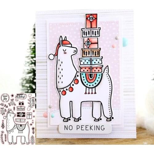 Happy Holidays LLAMA Camel Clear Stamps for DIY Scrapbooking DIY Craft Making Decor Transparent Stempels New 2019 Silicone Seal