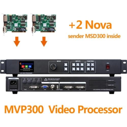 Led Controller Video Wall Processor MVP300 With Two Nova msd300 Sending Card Like Kystar Ks600 Video Controller