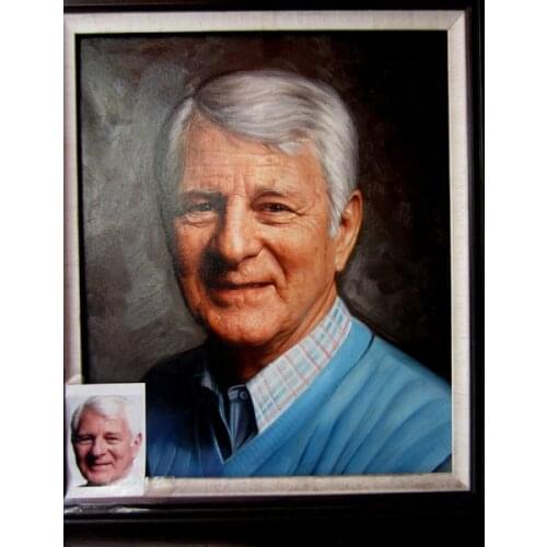 TOP Christmas Holiday gift # Custom 100% handpainted Portrait oil painting on canvas photo picture painting-good quality-$150