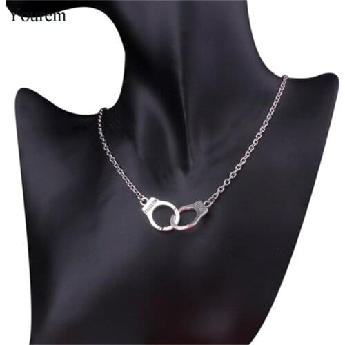 YOUREM 3MM stainless steel handcuffs necklace for women minimalist choker stainless steel necklaces jewelry di204