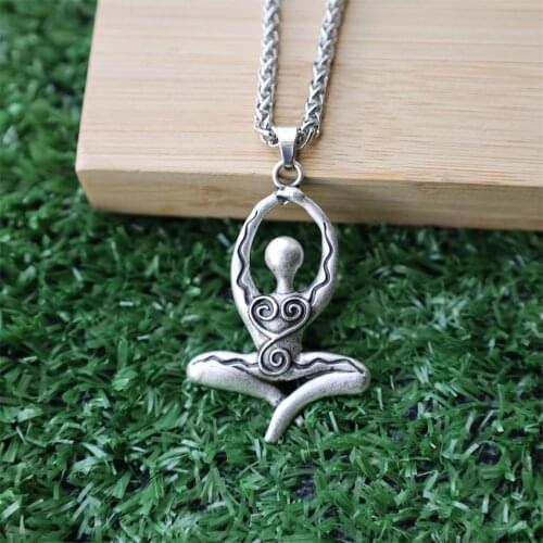 Buddha Yoga Symbol Necklace Om Charm Chains Women Spiratual Jewelry