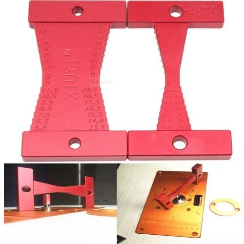 2Pcs Aluminum alloy Height Gauge 5-36.5mm for Wood Router Table Electric Circular Saw Engraving Machine Measuring Tool Ruler