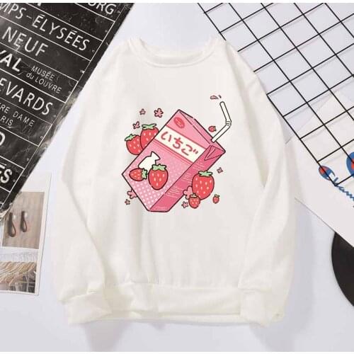2020 Womens Sweatshirt Harajuku Kawaii Peach Juice Hoodie Casual Comfortable Vogue Aesthetic Lovely Hoodies Girls Pullovers