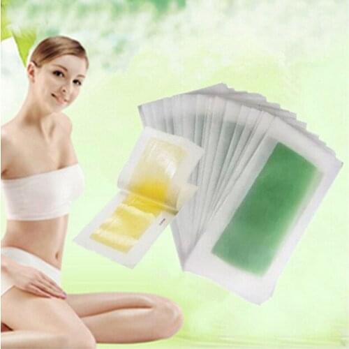5Pcs/Set Professional Depilatory Cartine Hair Removal Double Sided Cold Wax Strips Paper For Face Neck Arm Leg Body Beauty Tools