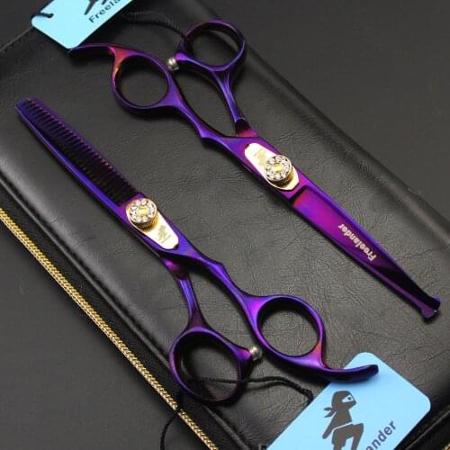 6.0 Inch Color Flame Screw Flat Shear Tooth Shear Thinning Shears Baby Shears Round Head Scissors High-end Scissors Model Number