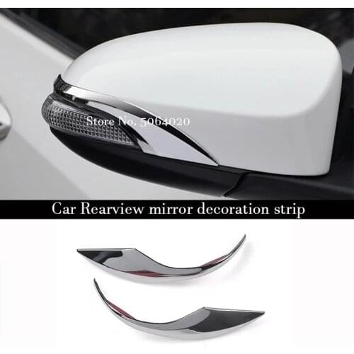 ABS Chrome Car Side Rearview Mirror Protect Streamer Cover Trim Car Styling For Toyota C-HR CHR 2016-2020 accessories 2pcs