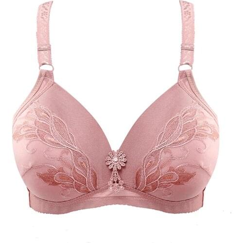 Large size bra concentrated in the ultra-thin breathable side closing gather a lace bra translucent bra