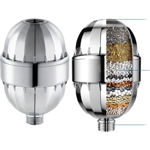 Rain Shower Head Filter For Water Remove Chlorine Heavy Metals Bathroom Showerhead Accessorie Softener Cartridge Multi-Stage ABS