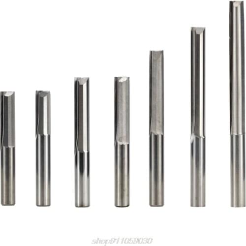 6mm Shank 2 Flute Straight End Mill Carbide CNC Router Bit Engraving Bit Straight Slot Milling Cutter Wood Tool J08 21 Dropship