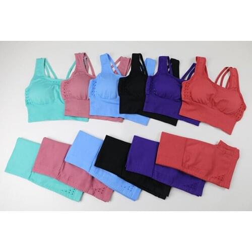 Yoga Shorts Set Women Workout Clothes Sport Outfit Running Gym Fitness Shorts Seamless Sports Bra Crop Top Yoga Suit Sportswear