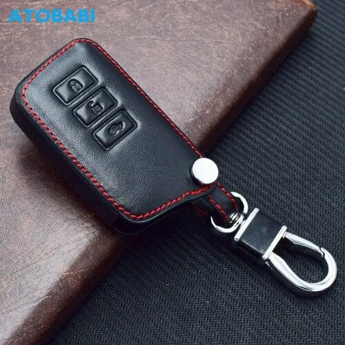 ATOBABI Leather Car Key Case For Lexus NX200 RX350 LX570 NX 2016 ES GS RX 2020 3 Buttons Smart Remote Control Fobs Protect Cover