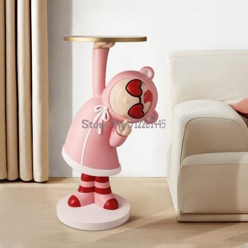 Cartoon Creative Childrens Room Furniture Doll Cute Round Table Elf Girl Small Size Corner Coffee Table Mini