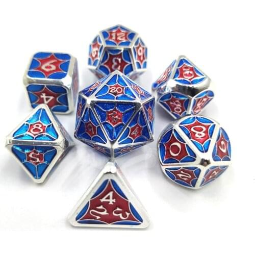 New dnd dice set 7pcs/Set dados rpg metal polyhedral dice dobbelstenen dados rol dice d6 d8 d10 d12 d20 dadi kości do gry