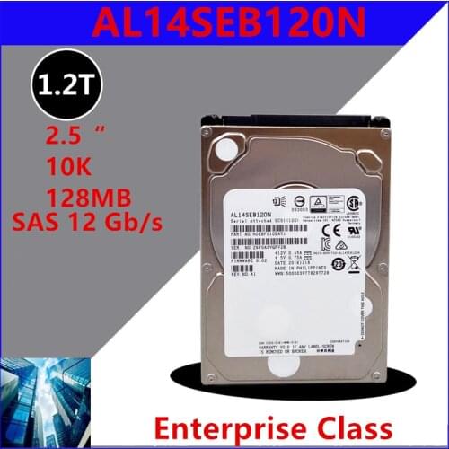 New HDD For Toshiba Brand 1.2TB 2.5" SAS 12 Gb/s 128MB 10000RPM For Internal HDD For Enterprise Class HDD For AL14SEB120N