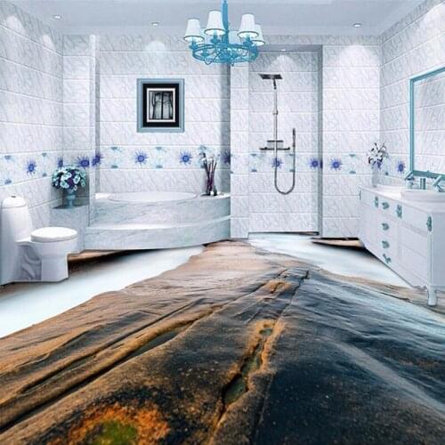 Beibehang Custom Wallpaper Rocks Pebbles 3d Flooring Stickers Kitchen Bathroom Floor Mural Thickened Self-adhesive Waterproof