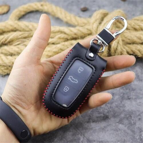 Genuine Leather Car Key Holder Case with Transparent Window Men Key Wallet Housekeeper Key Organizer Women Keychain Key Bag Case