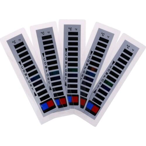 One Or 5pcs Clothing Trademark Thermometer Liquid Crystal Down Jacket Ski Suits Household Thermometer Warm Clothing