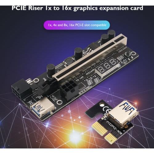 PCI-E 1X to 16X Image Card Extension Cable Adapter Riser Extender Graphics Card GPU PCI Express Extension Adapter
