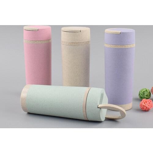 Wheat Straw Unisex Water Water Bottles Double Layer Insulation Plastic Maixiang Double Best-selling hot ideas Water Bottles Sale