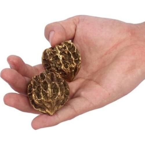 4cm Pure copper walnut hand piece crafts walnut lion head gifts