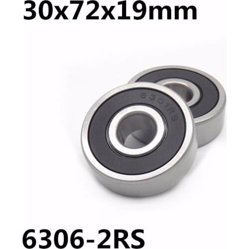 1Pcs 6306-2RS ball bearing 30x72x19 mm deep groove ball bearing High quality 6306RS 6306