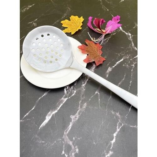 Silicone Slotted Skimmer Spatula Silicone Slotted Spoon Skimmer Kitchen Spoon Strainer Ladle With Long Handle Soup Serving Spoon