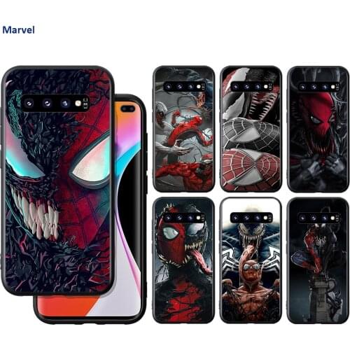 Silicone Cover Spiderman And Venom For Samsung Galaxy S21 S20 FE Ultra S10 S10e Lite S9 S8 S7 Edge Plus Phone Case