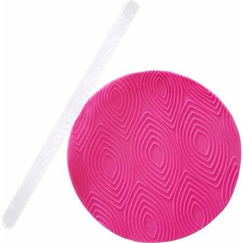 Crows Feet Acrylic Embossing Fondant Rolling Pin Cake Decorating Embossed Tool Biscuit Tools H211