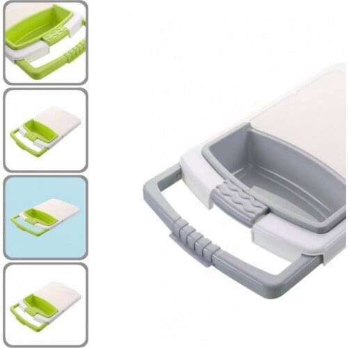 PP High Quality Over the Sink Water Drain Cutting Board Durable Vegetable Storage Basket Detachable Kitchen Tools