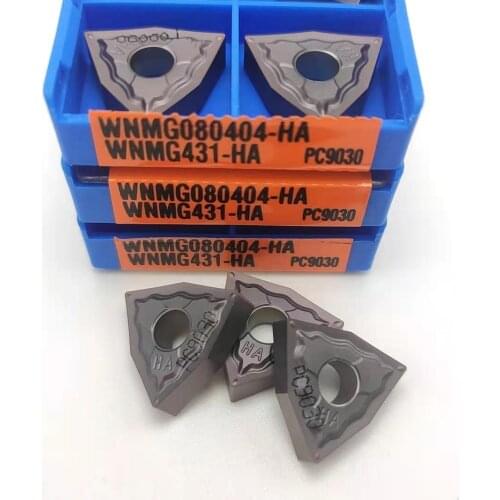 10PCS WNMG080404 HA PC9030 aluminum copper tool blade original high quality stainless steel external turning tool carbide blade