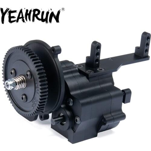 YEAHRUN CNC Aluminum 2 Speed Transmission Transfer Case Center Gearbox Cover for Axial Wraith 90048 1/10 RC Crawler Car Parts
