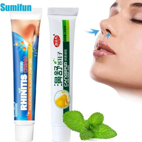 1 Pcs Rhinitis Sinusitis Cream Nasal Congestion Runny Nose Sneezing Itchy Treatment Mint Refresh Nose Antipruritic Ointment