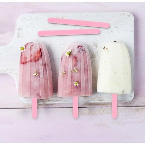 10Pc/lot Acrylic DIY Popsicle Stick Ice Cream Spoon Lolly Cake Holder Making Sticks Colorful Funny Kids Handmade Crafts Art Tool