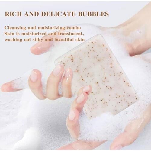 100g Coconut Oil Exfoliating Scrub Soap Handmade Soap Body Anti Pores Natural Shrink Bath Acne Whitening Skin Skin Herbal S X1N0