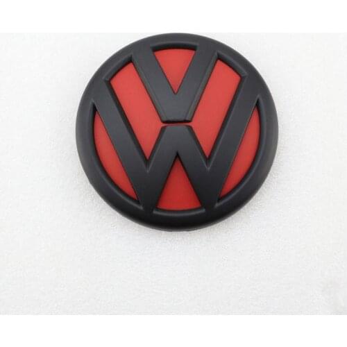 100mm Matt Black Red Rear Trunk Lid Badge Replacement Car Logo Emblem for Volkswagen Jetta MK6 2011 2012 2013 2014