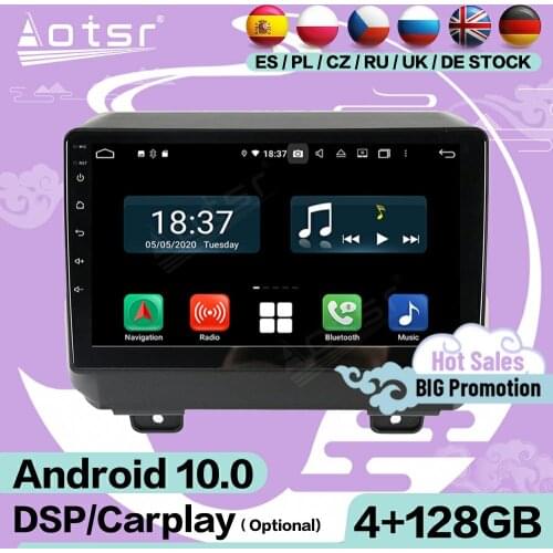 2 Din 4+128G Multimedia Stereo Android Video Player For Jeep Wrangler 2019 2020 GPS Navi Headunit Audio Radio Receiver Head Unit
