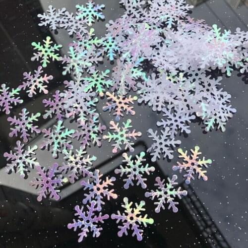 300 Pcs Christmas Tree Decorations Snowflakes White Plastic Artificial Snow Christmas Decorations For Home Navidad