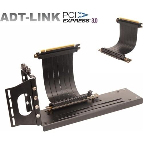ADT PCIE x16 GPU Riser Cable PCI-E Express 16x 3.0 Extension Adapter Cable For XL Graphics Card Bracket Vertical Kit ATX chassis
