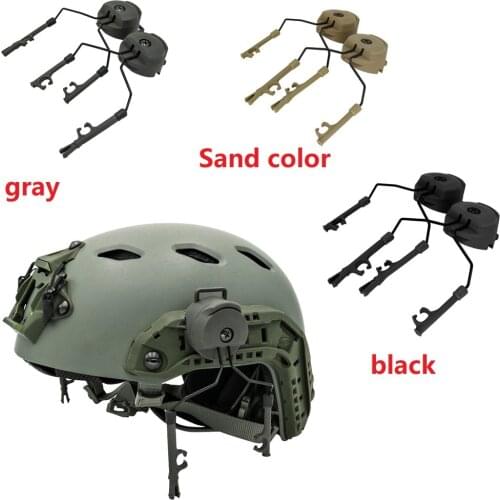 Military Peltor Helmet Headset Bracket and Fast Ops Core Helmet FAST ARC Rail Adapter for Airsoft Headphones comtac i ii iii BK