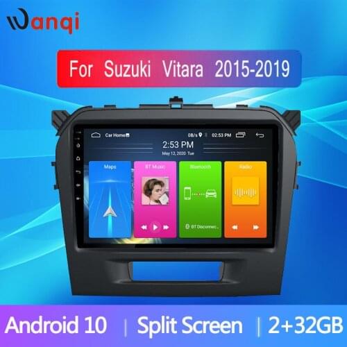 9" Android 10 Car Multimedia Player For Suzuki Vitara 2015 2016 2017 2018 2019 GPS Navigation radio BT WIFI Split Screen NO DVD