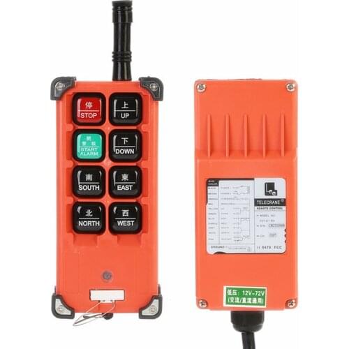 1Set Transmitter+ Receiver Hoist Crane Radio Wireless Remote Control F21E1B DC/AC 12V To 72V US Shipping