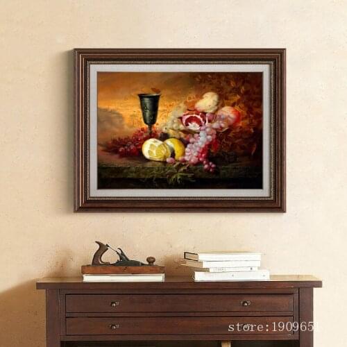 No frame classical still life grapes scenery canvas printings oil painting printed on cotton home wall art decoration picture