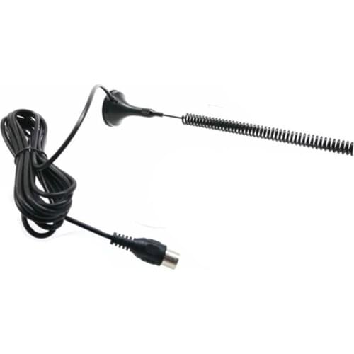 Small sucker spiral stick household antenna 3m cable FM radio aerial+IEC male to female/F adapter NEW