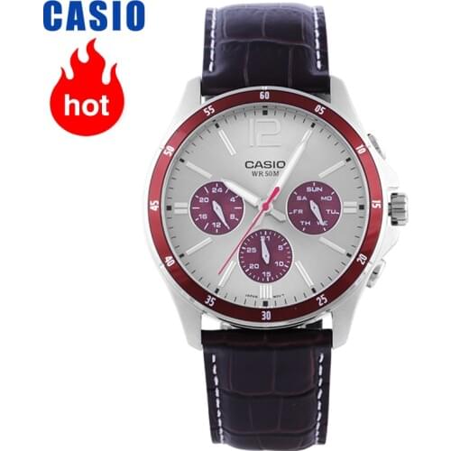 Casio Watch Pointer Mens Watch Gold Case Quartz Watch MTP-1374L-7A1